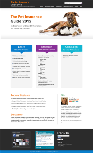 Web Design by webxvision for Pet Insurance Surveys | Design: #5409907