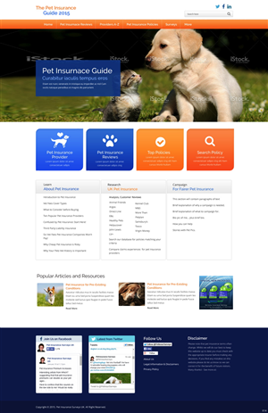 Web Design by pb for Pet Insurance Surveys | Design: #5344974