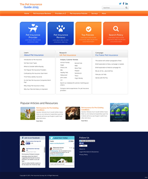 Web Design by pb for Pet Insurance Surveys | Design: #5344976