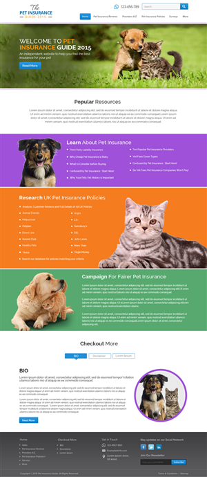 Web Design by OM for Pet Insurance Surveys | Design: #5361487