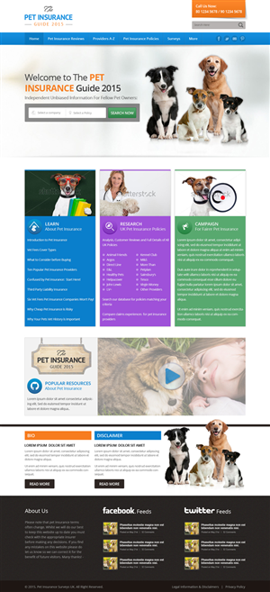 Web Design by OM for Pet Insurance Surveys | Design: #5361536