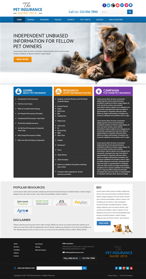 Web Design by OM for Pet Insurance Surveys | Design: #5374370