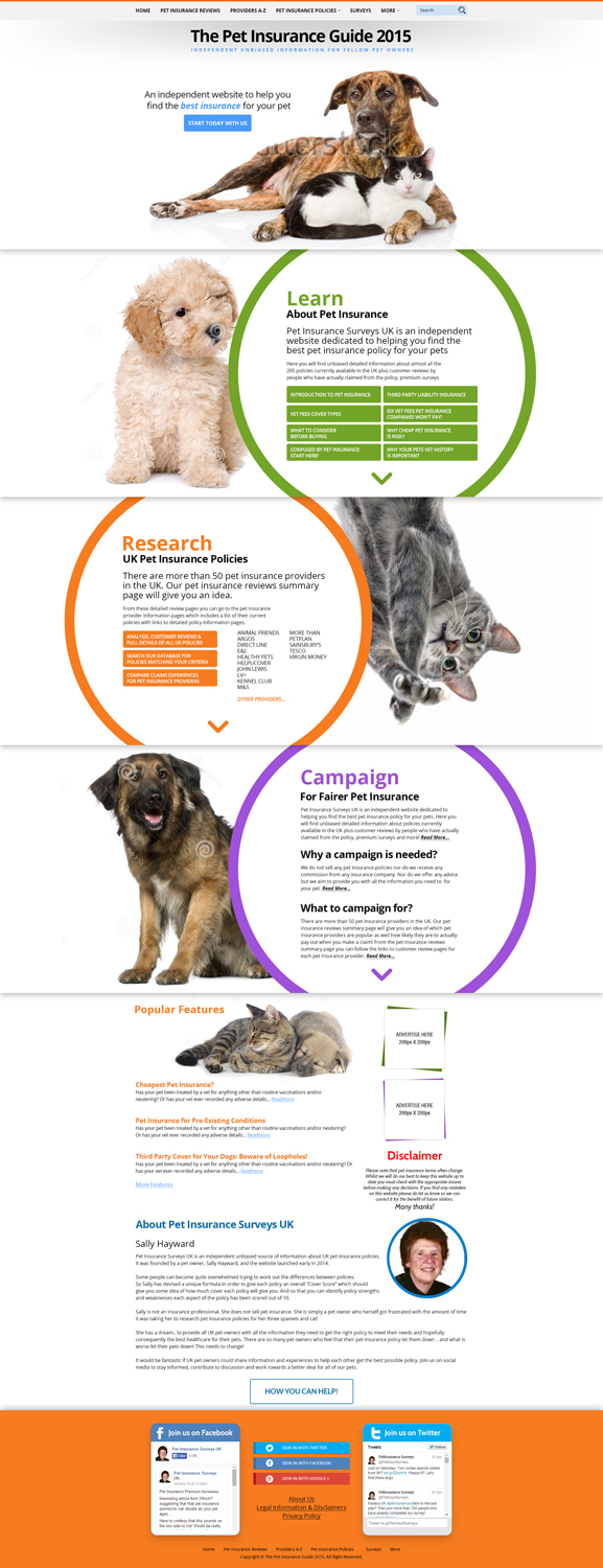 Web Design by Impressive Solutions for Pet Insurance Surveys | Design #5379623