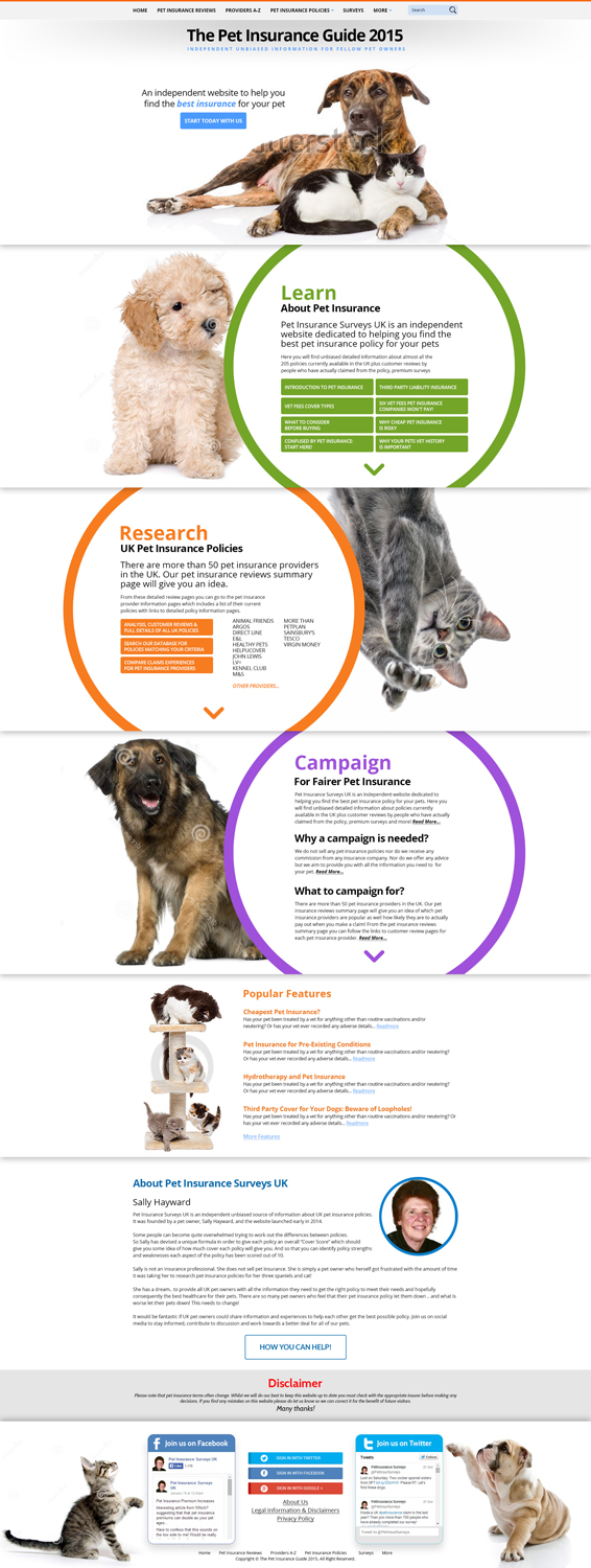 Web Design by Impressive Sol for Pet Insurance Surveys | Design #5383157