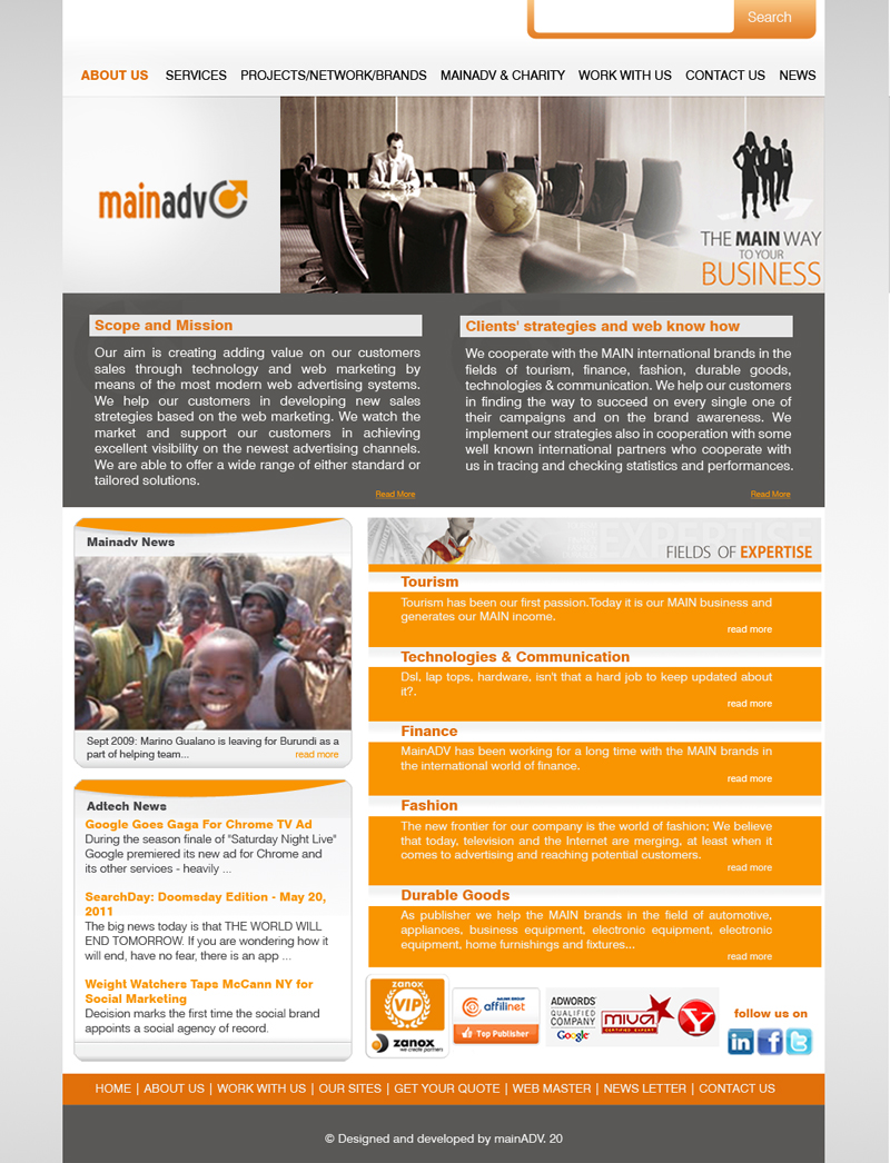 Web Design by a s k advertising for MainADV | Design #295284