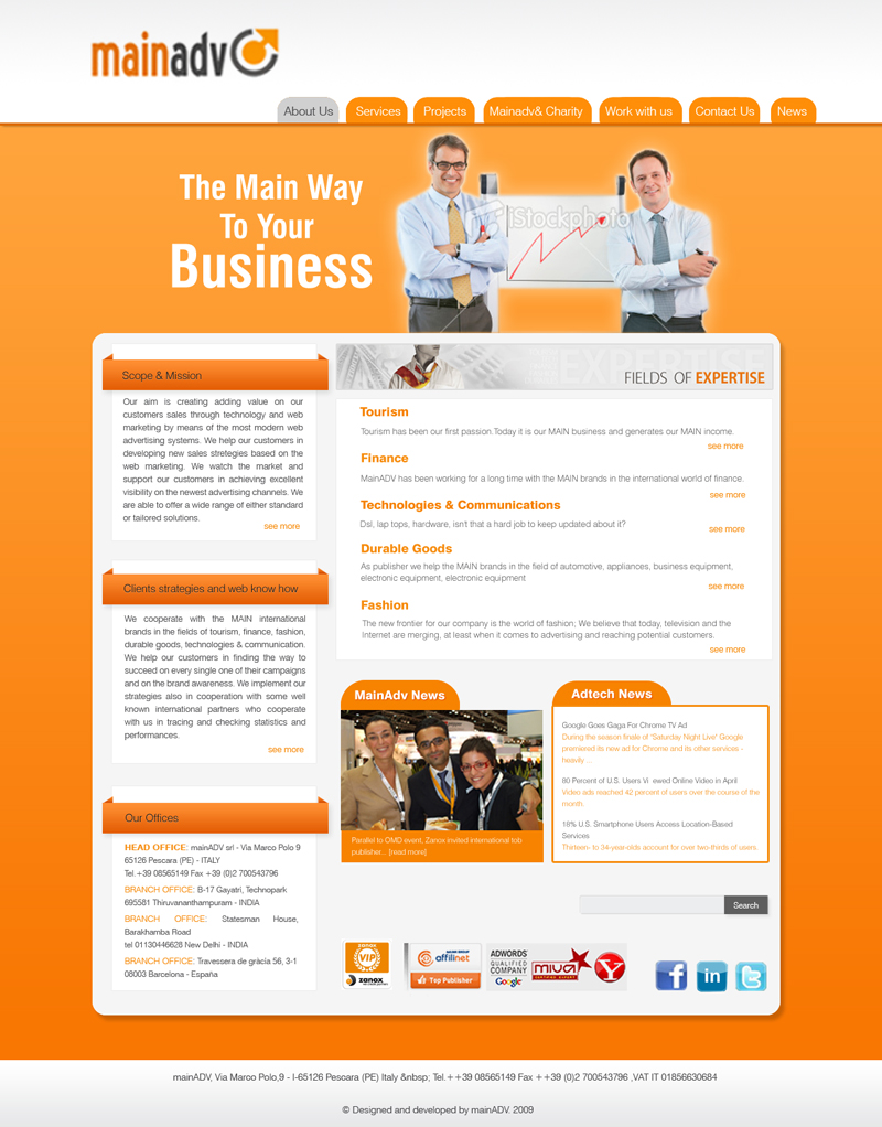Web Design by a s k advertising for MainADV | Design #295286