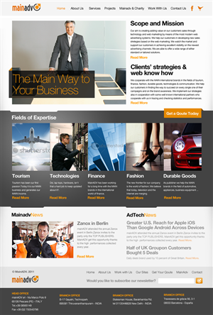 Web Design by Robert Marks for MainADV | Design #277321