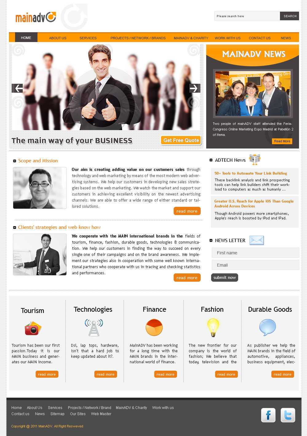 Web Design by ColorWebWorld for MainADV | Design #272855