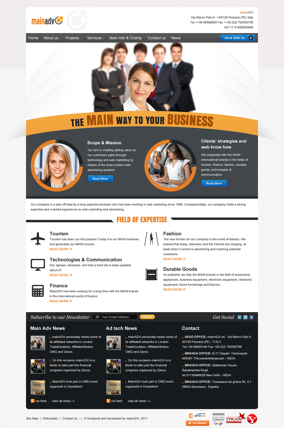 Web Design by slapBackChewLater for MainADV | Design #292506