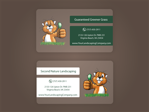Exciting, Bold and Modern Landscaping & Turf care company business card | Diseño de Tarjeta de Presentación por aye4design