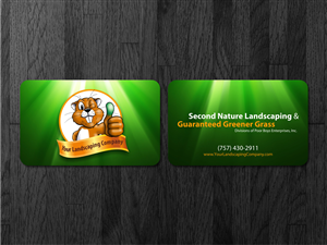 Exciting, Bold and Modern Landscaping & Turf care company business card | Diseño de Tarjeta de Presentación por Atvento Graphics