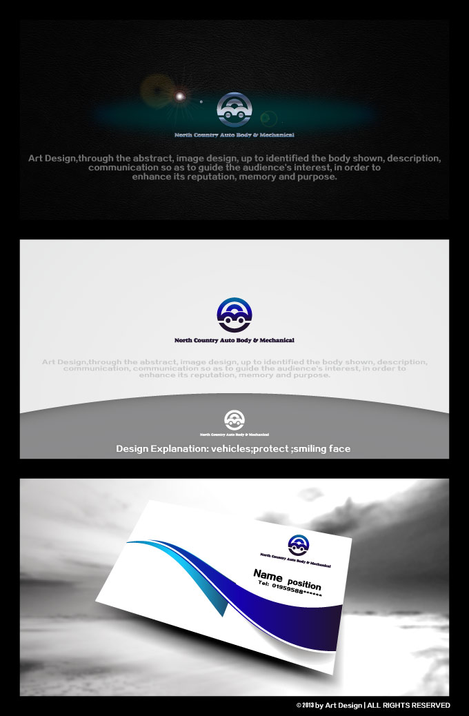 Diseño de Logo por Art Design para North Country Auto Body & Mechanical | Diseño #1516000