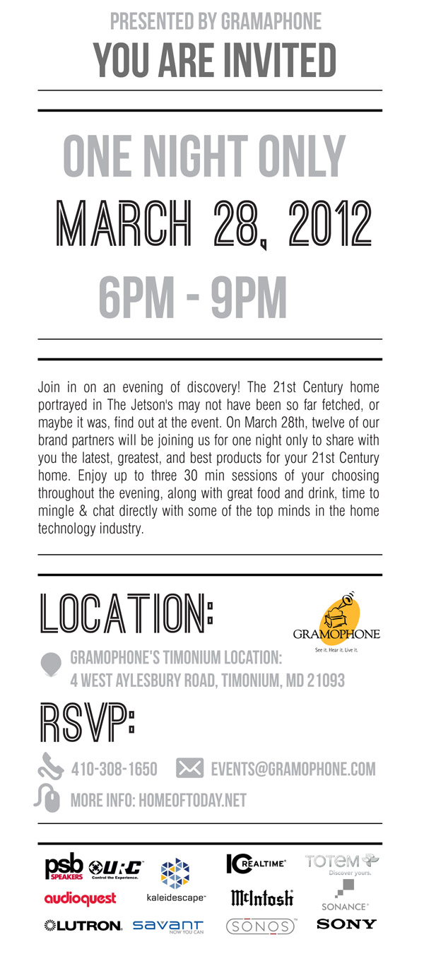 Invitation Design by deirdremahon for Gramophone | Design #1531377