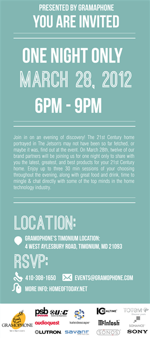 Invitation Design by deirdremahon for Gramophone | Design: #1531431