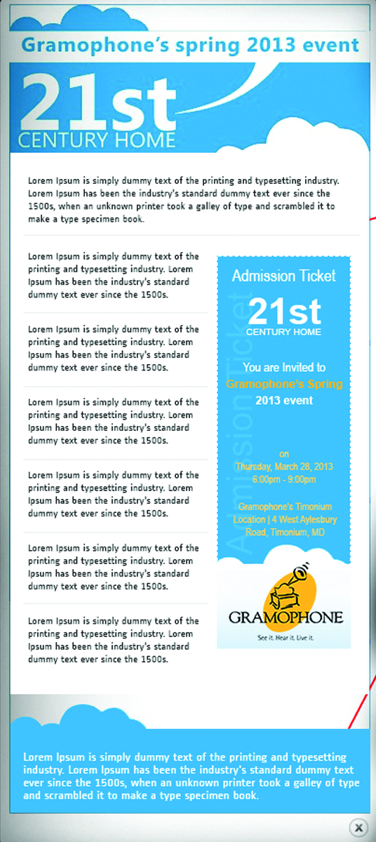 Diseño de Invitación por roopaljain para Gramophone | Diseño #1531704