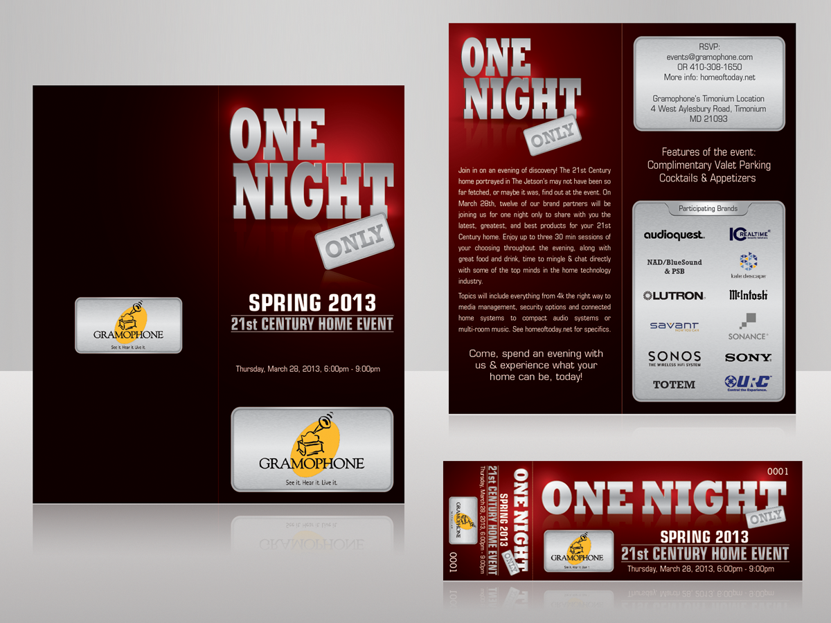 Invitation Design by Mon01 for Gramophone | Design #1505213
