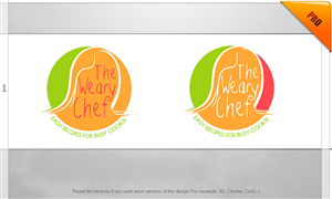 The Weary Chef: Easy recipes for busy cooks! | Logo Design by PinworksDesign