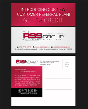 Diseño de Postal por NatPearlDesigns para The RSS Group International, Inc. | Diseño: #5360639