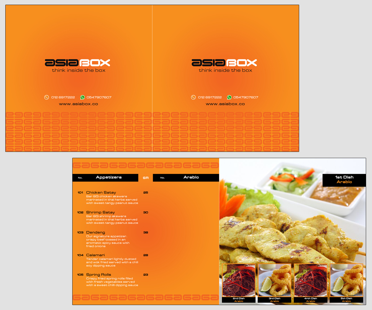 Menu Design by Moustache-Graphics for this project | Design #5411413