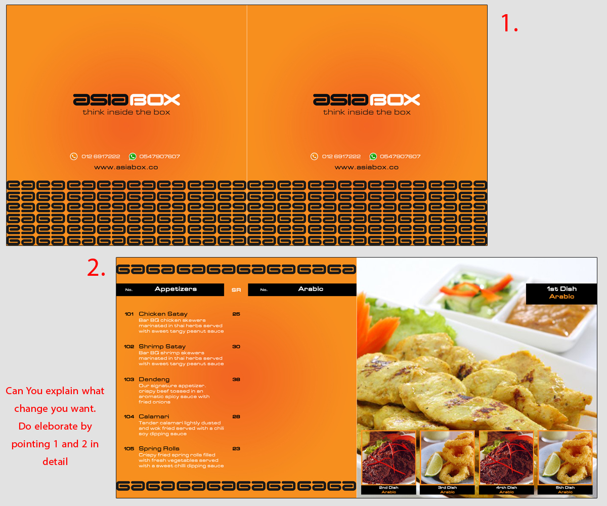 Menu Design by Moustache-Graphics for this project | Design #5416749