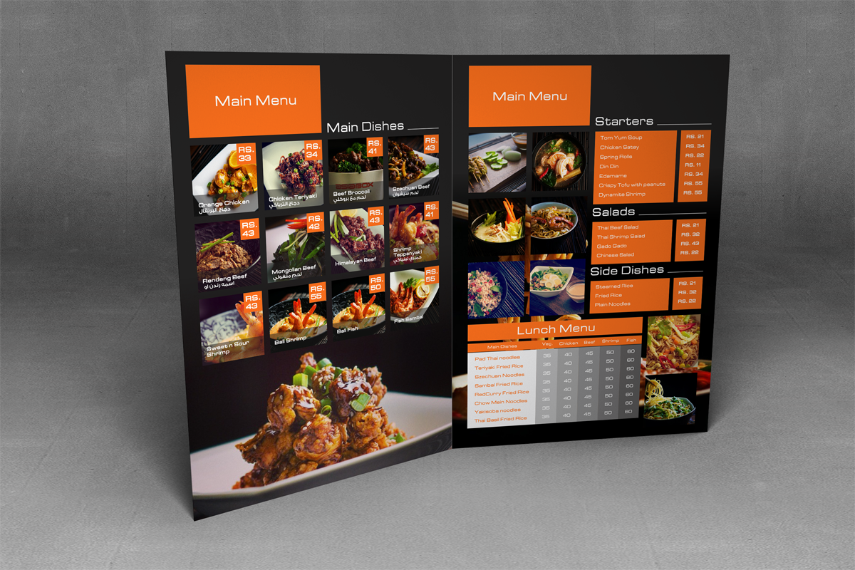 Menu Design by barinix for this project | Design #5425838