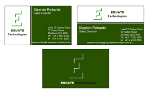 Design de Carte de Visite par R K pour Equate Technologies | Design : #1501552