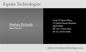 Design de Carte de Visite par TS Designs pour Equate Technologies | Design : #1507136