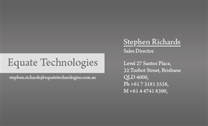 Design de Carte de Visite par TS Designs pour Equate Technologies | Design : #1507169