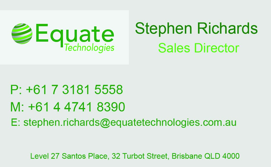 Design de Carte de Visite par Lou Sharp pour Equate Technologies | Design #1521135