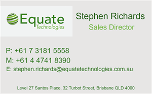 Design de Carte de Visite par Lou Sharp pour Equate Technologies | Design : #1521135