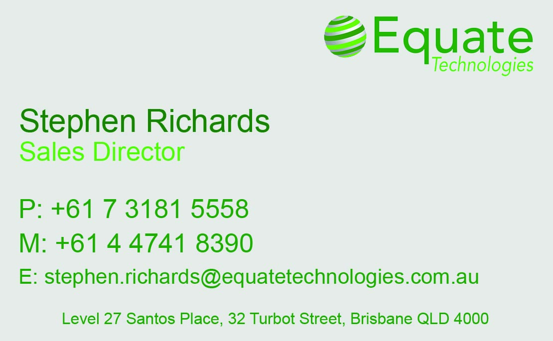 Business Card Design by Lou Sharp for Equate Technologies | Design #1521136