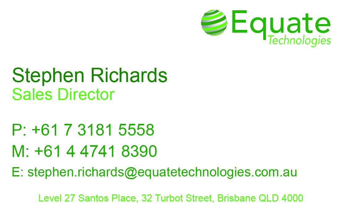 Diseño de Tarjeta de Presentación por Lou Sharp para Equate Technologies | Diseño #1521138