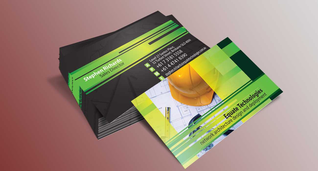 Diseño de Tarjeta de Presentación por Fitness para Equate Technologies | Diseño #1508752