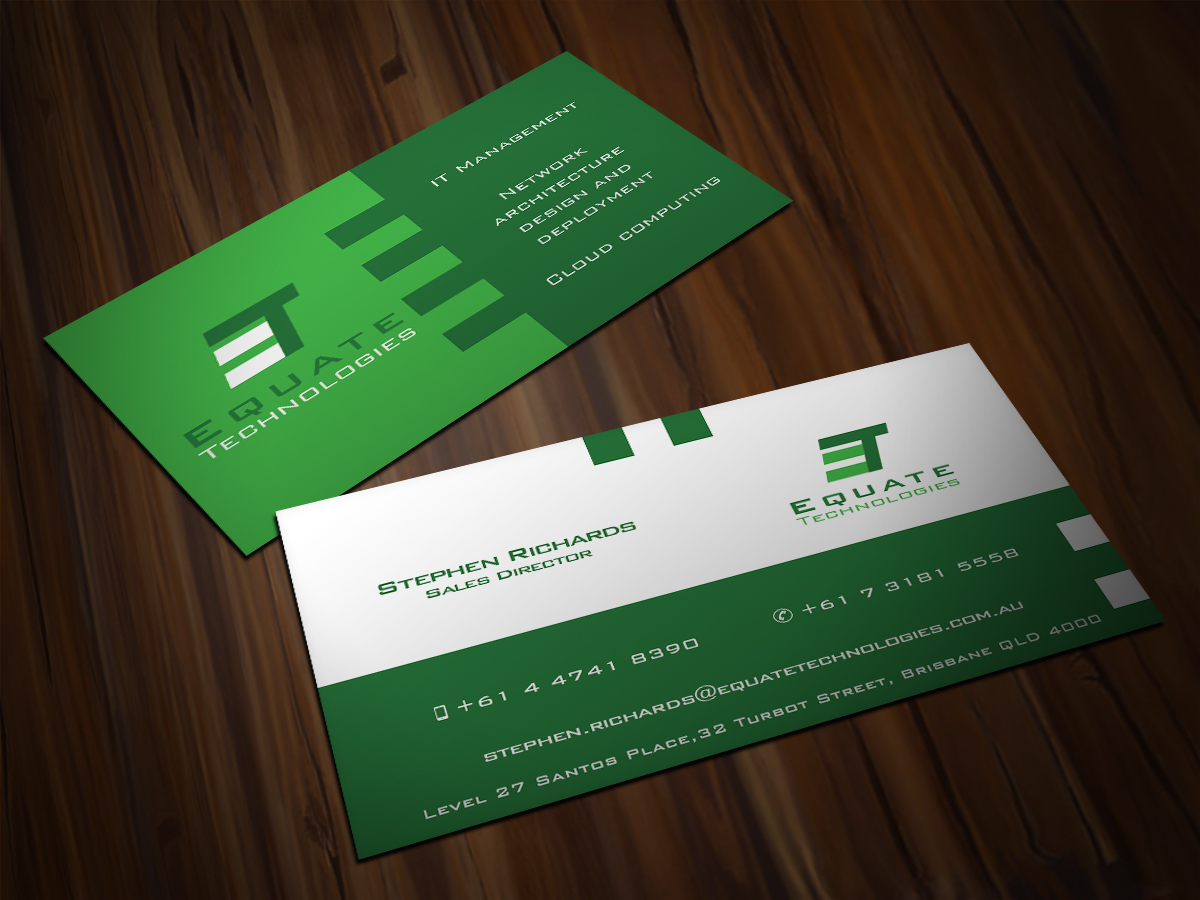Design de Carte de Visite par Scorpius design pour Equate Technologies | Design #1506503