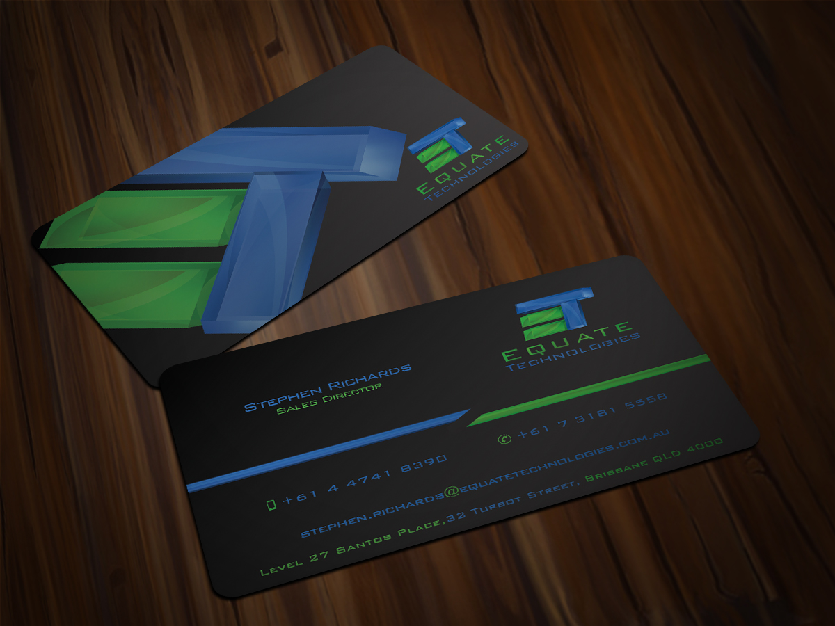 Design de Carte de Visite par Scorpius design pour Equate Technologies | Design #1519631