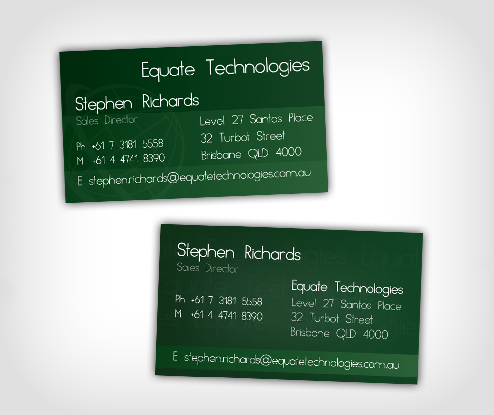 Design de Carte de Visite par Havrda pour Equate Technologies | Design #1517814