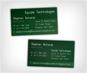 Business Card Design by Havrda for Equate Technologies | Design #1517814
