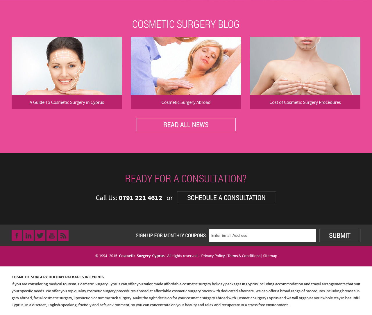 Diseño Web por Manuli para Cosmetic Surgery Cyprus | Diseño #5368641