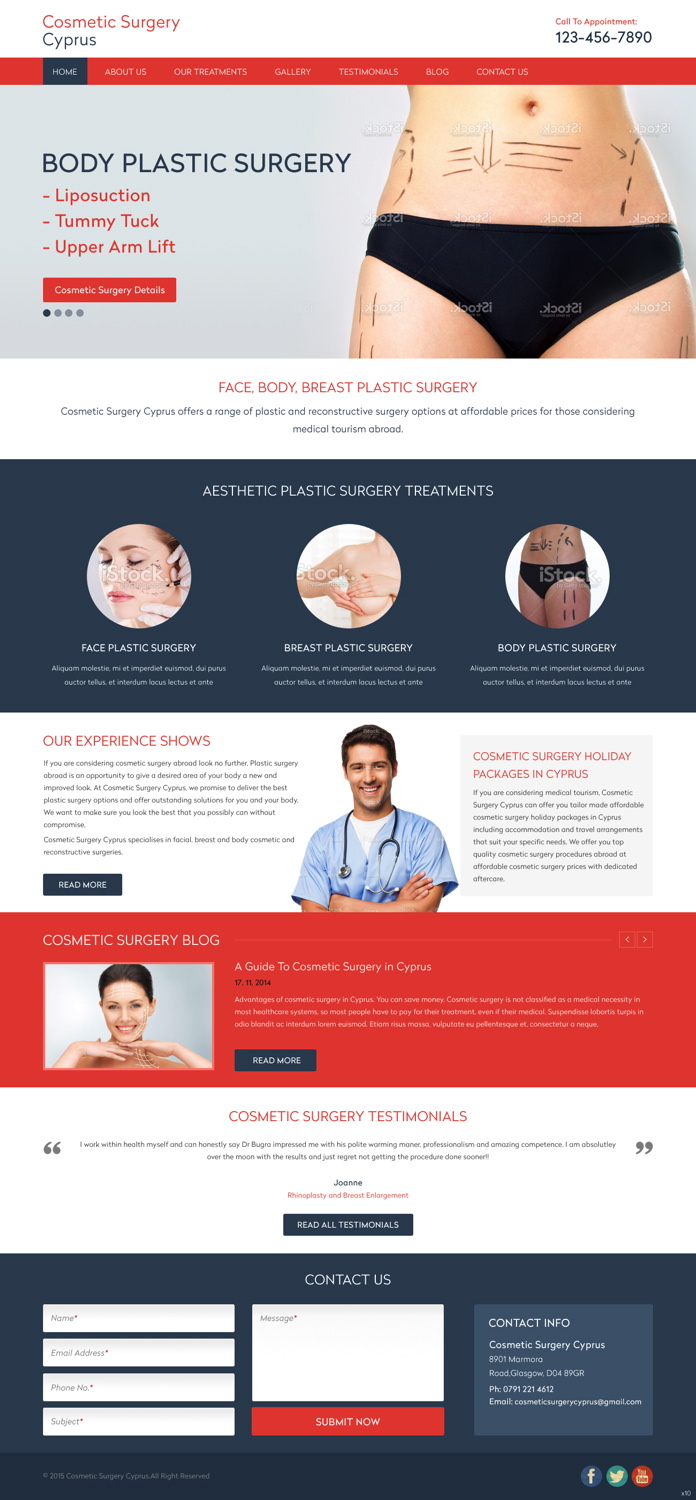 Diseño Web por pb para Cosmetic Surgery Cyprus | Diseño #5378331