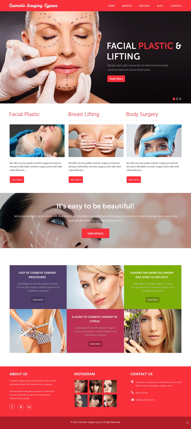 Diseño Web por pb para Cosmetic Surgery Cyprus | Diseño #5378333