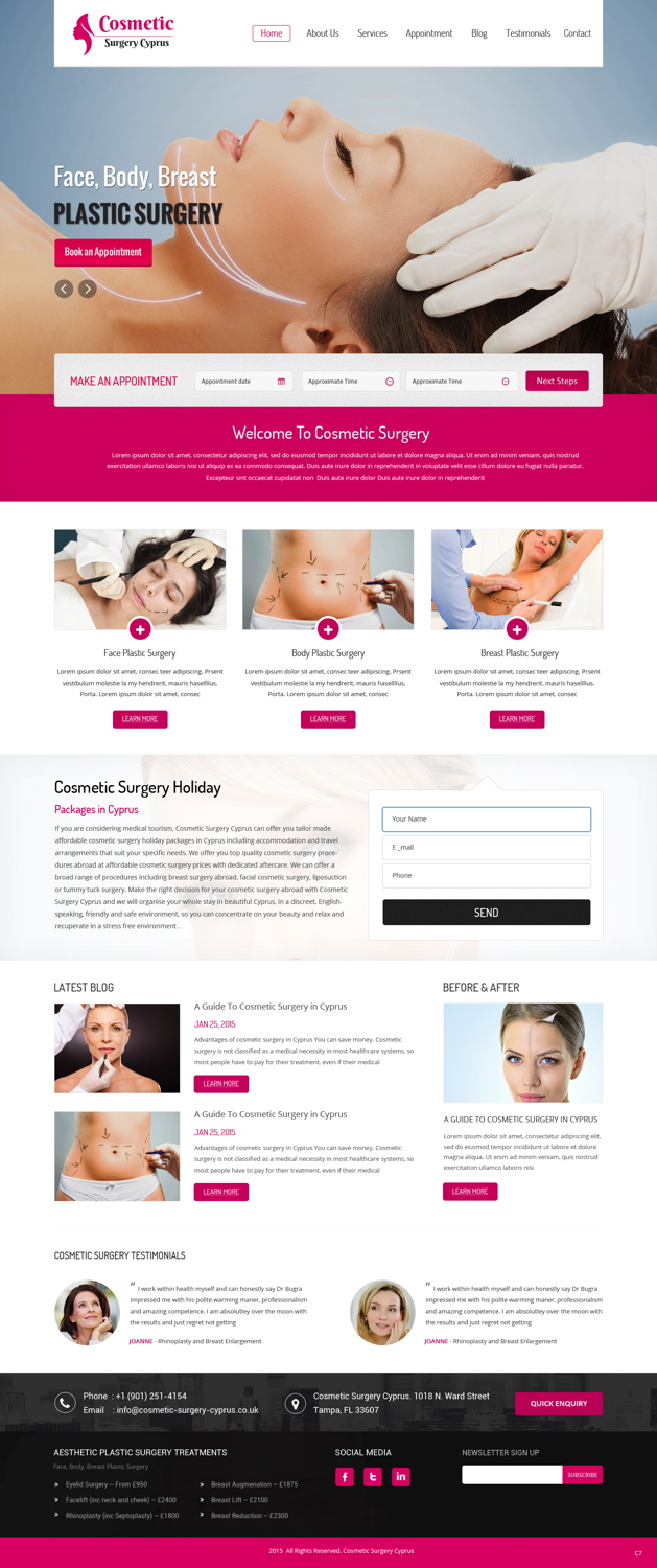 Web Design by pb for Cosmetic Surgery Cyprus | Design #5378339