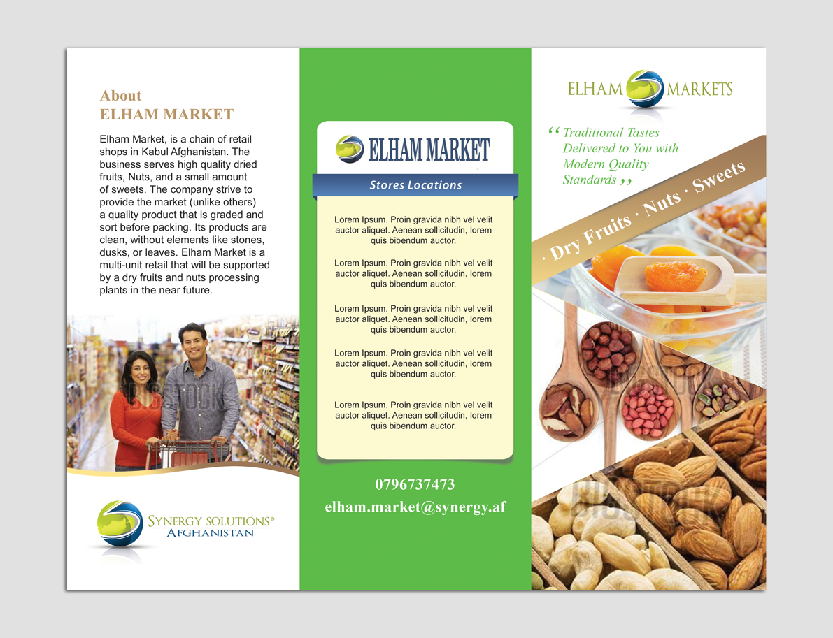 Brochure Design by Adylhere for Setara Dry Fruits, Nuts & Saffron | Design #5453963