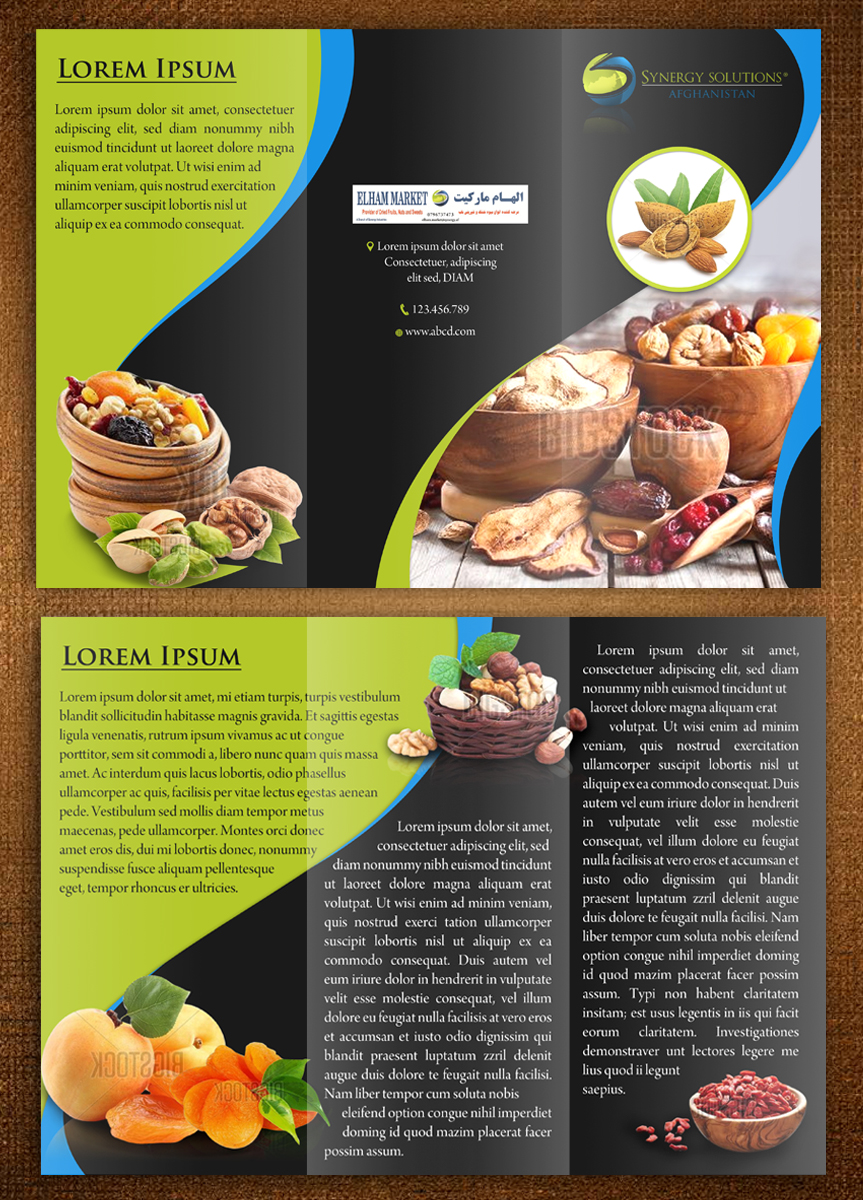 Brochure Design by ESolz Technologies for Setara Dry Fruits, Nuts & Saffron | Design #5417609