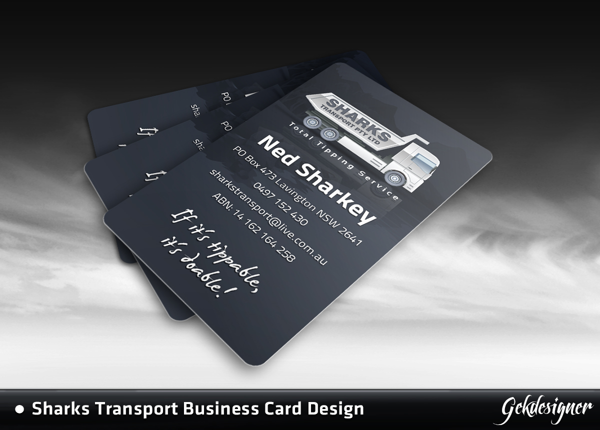 Business Card Design by gekgrfx for Sharks Transport | Design #1489701