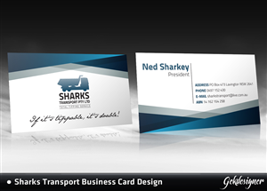 Business Card Design by gekgrfx for Sharks Transport | Design: #1489947