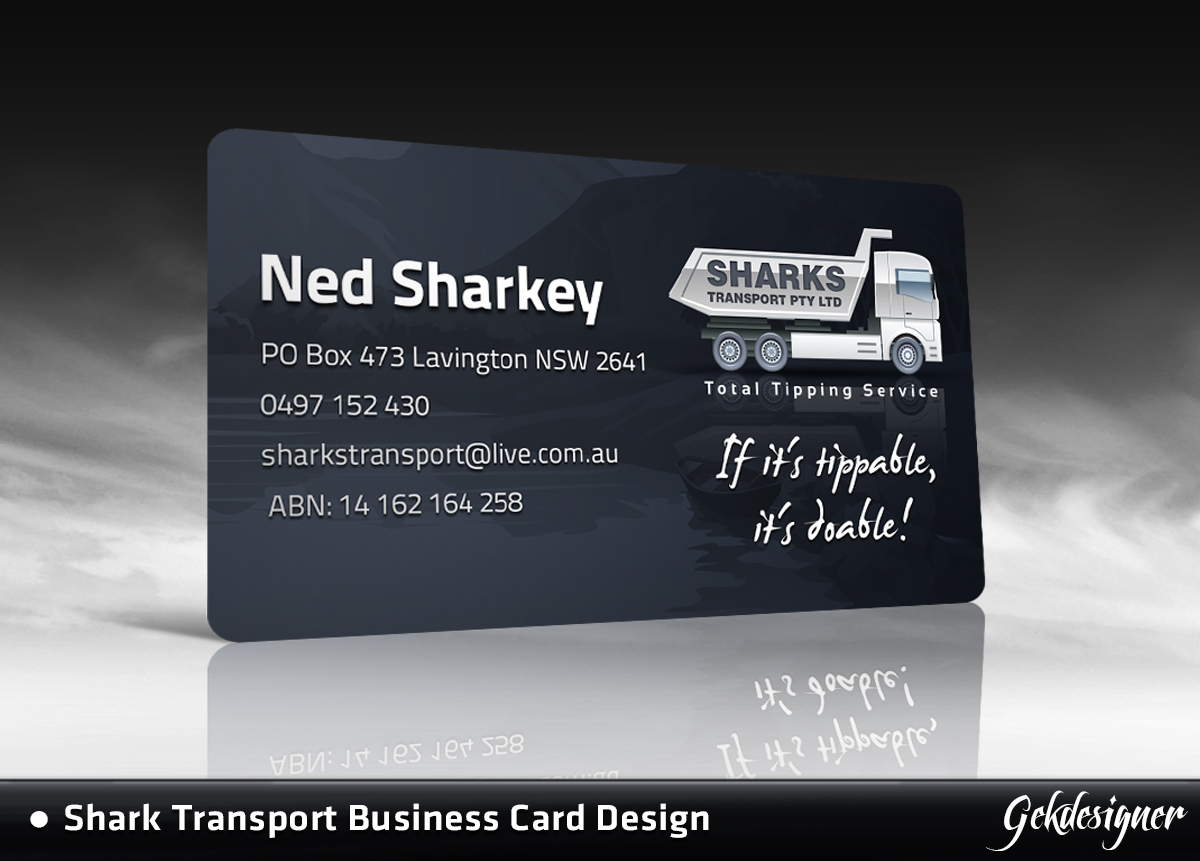 Business Card Design by gekgrfx for Sharks Transport | Design #1498128