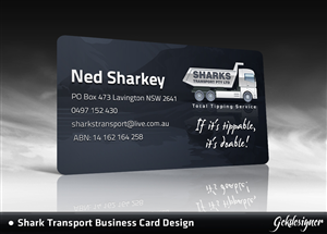 Business Card Design by gekgrfx for Sharks Transport | Design: #1498128