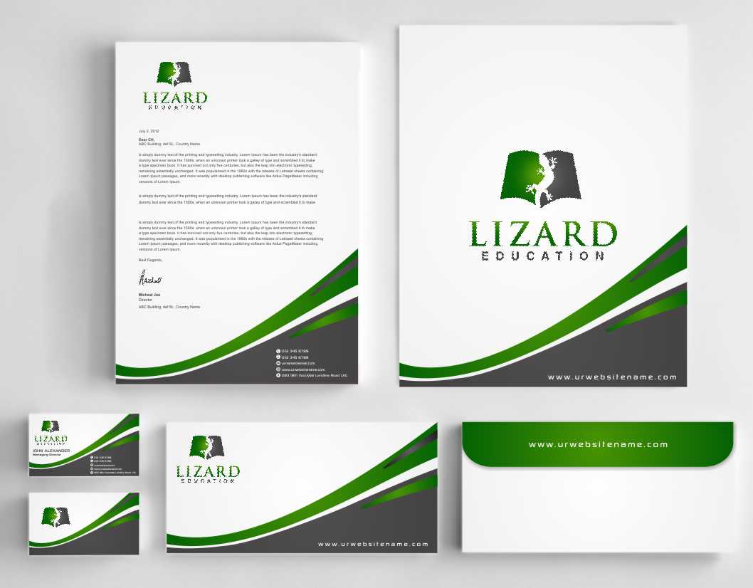 Stationery Design by szabist for Lizard Education | Design #5455329