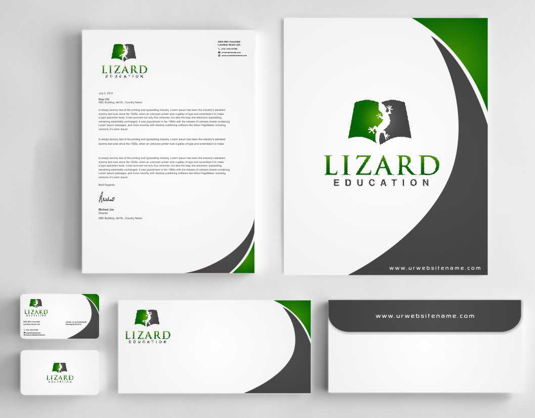 Stationery Design by szabist for Lizard Education | Design #5455341