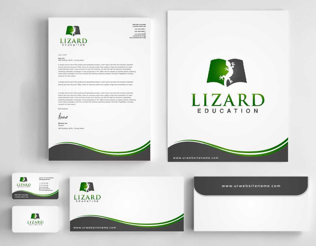 Stationery Design by szabist for Lizard Education | Design #5455342